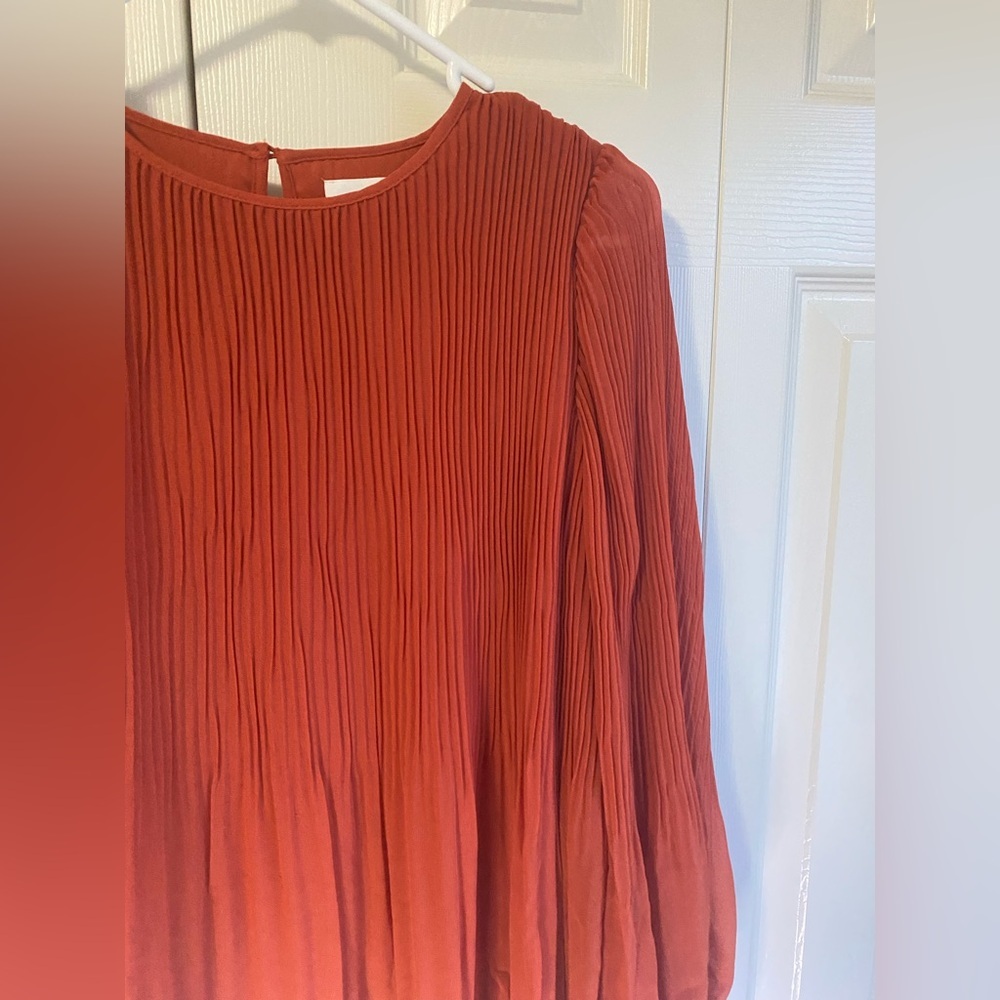 New Aritzia Wilfred Daydreamer Mini Dress Pleated chiffon mini dress - Picture 5 of 11